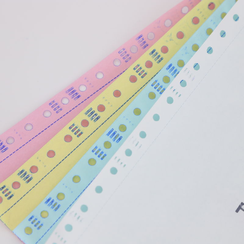 FSC Virgin wood pulp Clear image CB/CFB/CF Black/Blue image Invoice 5 plys  ncr Paper For Continuous Bill