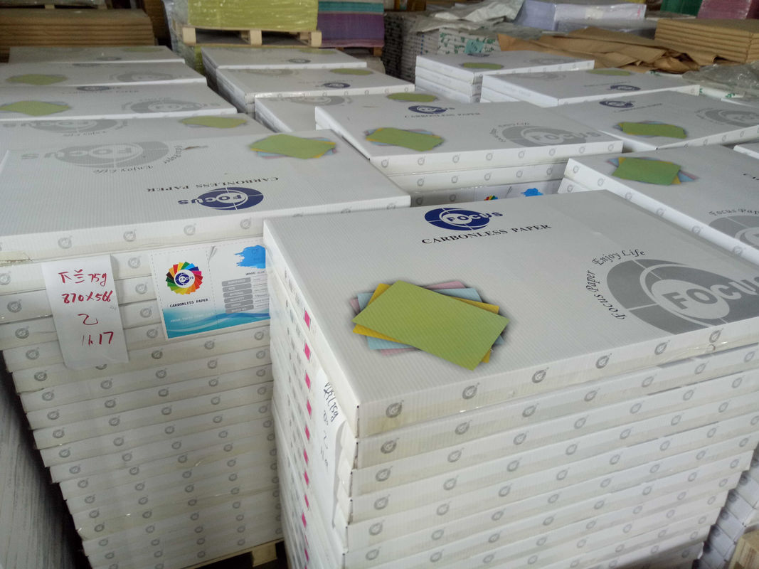 Chinese Brand 100% Imported Virgin Wood Pulp Carbonless Paper Colorful NCR Sheets High Stiffness