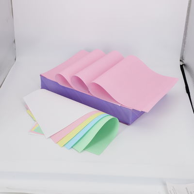 100% Impor Virgin Wood Pulp Blue / Black Image Carbonless Paper CB/CFB/CF