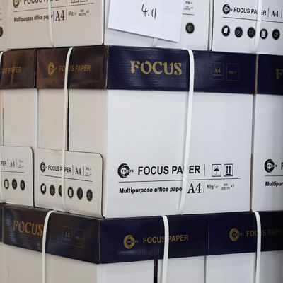 FOCUS Merek 100% bubur kayu asli 70/80GSM A4 kertas salinan putih kertas kantor