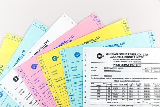 Kertas NCR Karbonless dengan Keputihan dan Intensitas Gambar yang Baik Solusi Pencetakan Ultimate